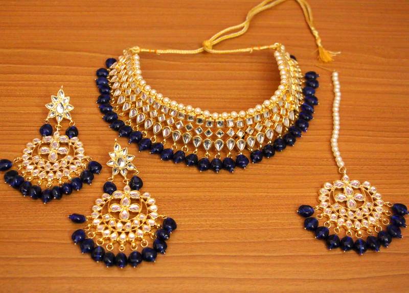 Blue Sapphire Necklace, Created Sapphire, Royal Blue Pendant, White Go –  Adina Stone Jewelry